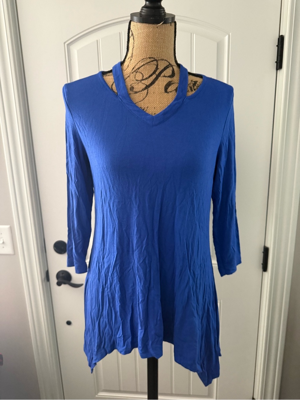 Premise Royal Blue V-Neck Tunic Top